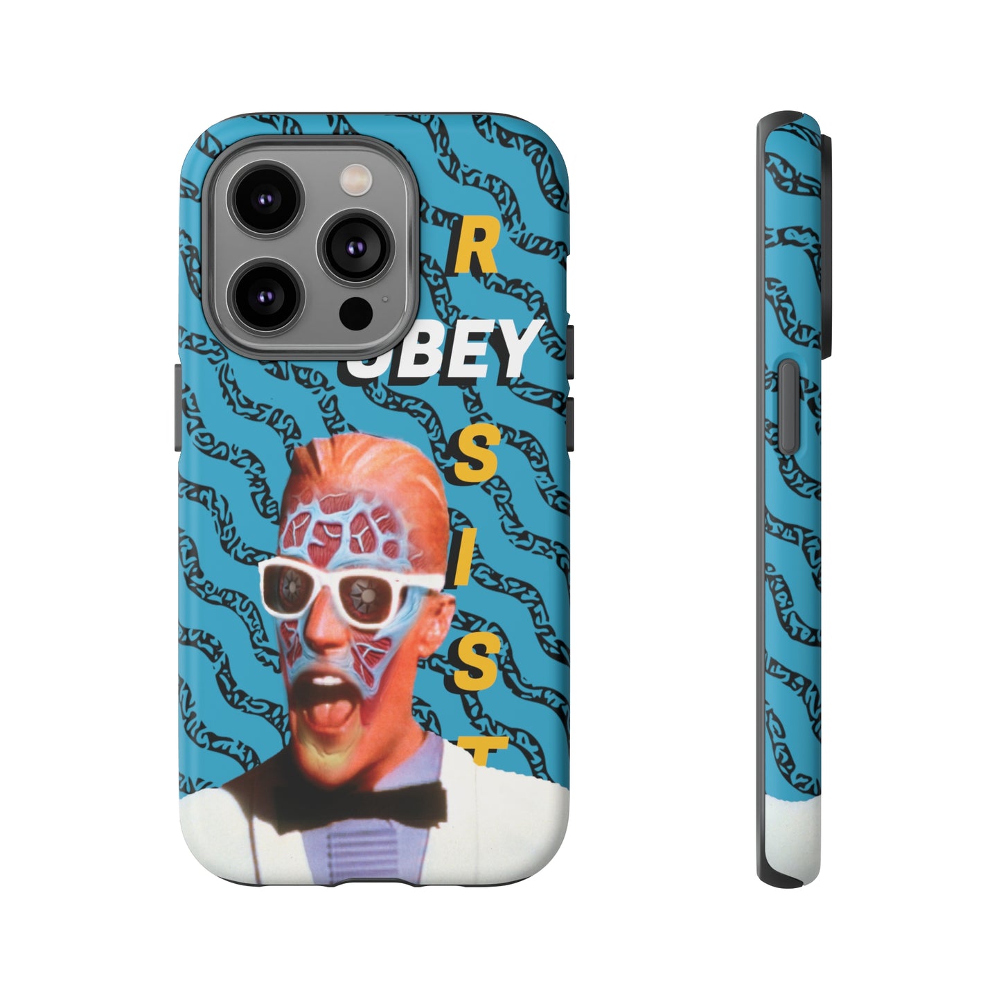 Max Meld Nostalgic 'OBEY or RESIST' AQUAMARINE - Phone Tough Cases
