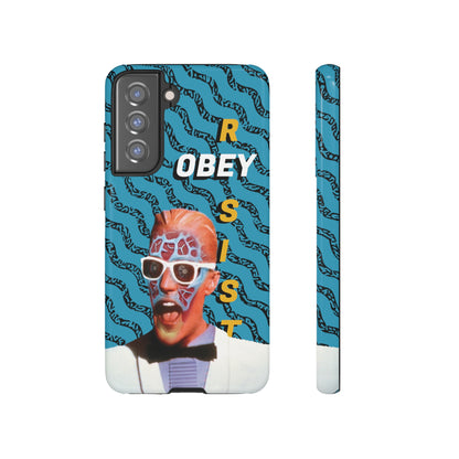 Max Meld Nostalgic 'OBEY or RESIST' AQUAMARINE - Phone Tough Cases