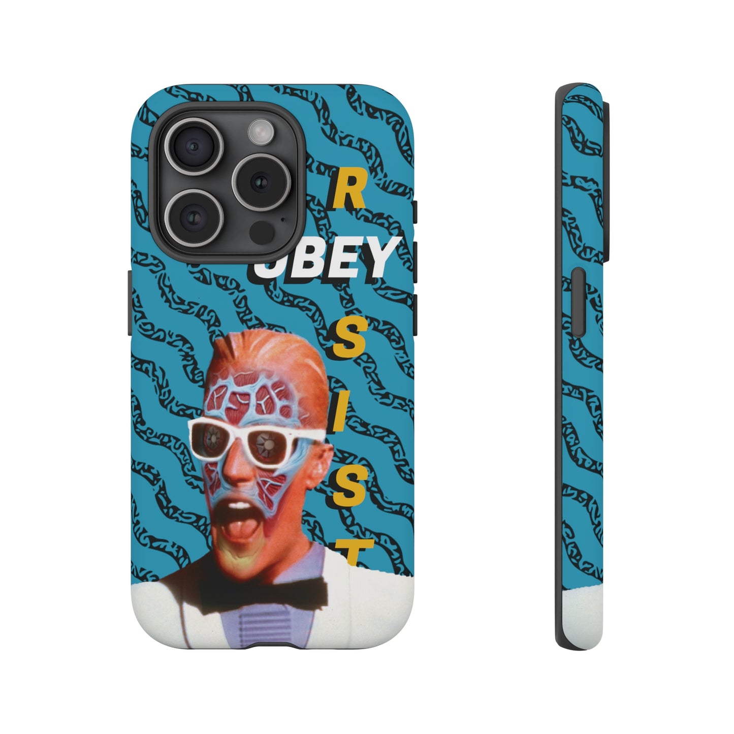 Max Meld Nostalgic 'OBEY or RESIST' AQUAMARINE - Phone Tough Cases
