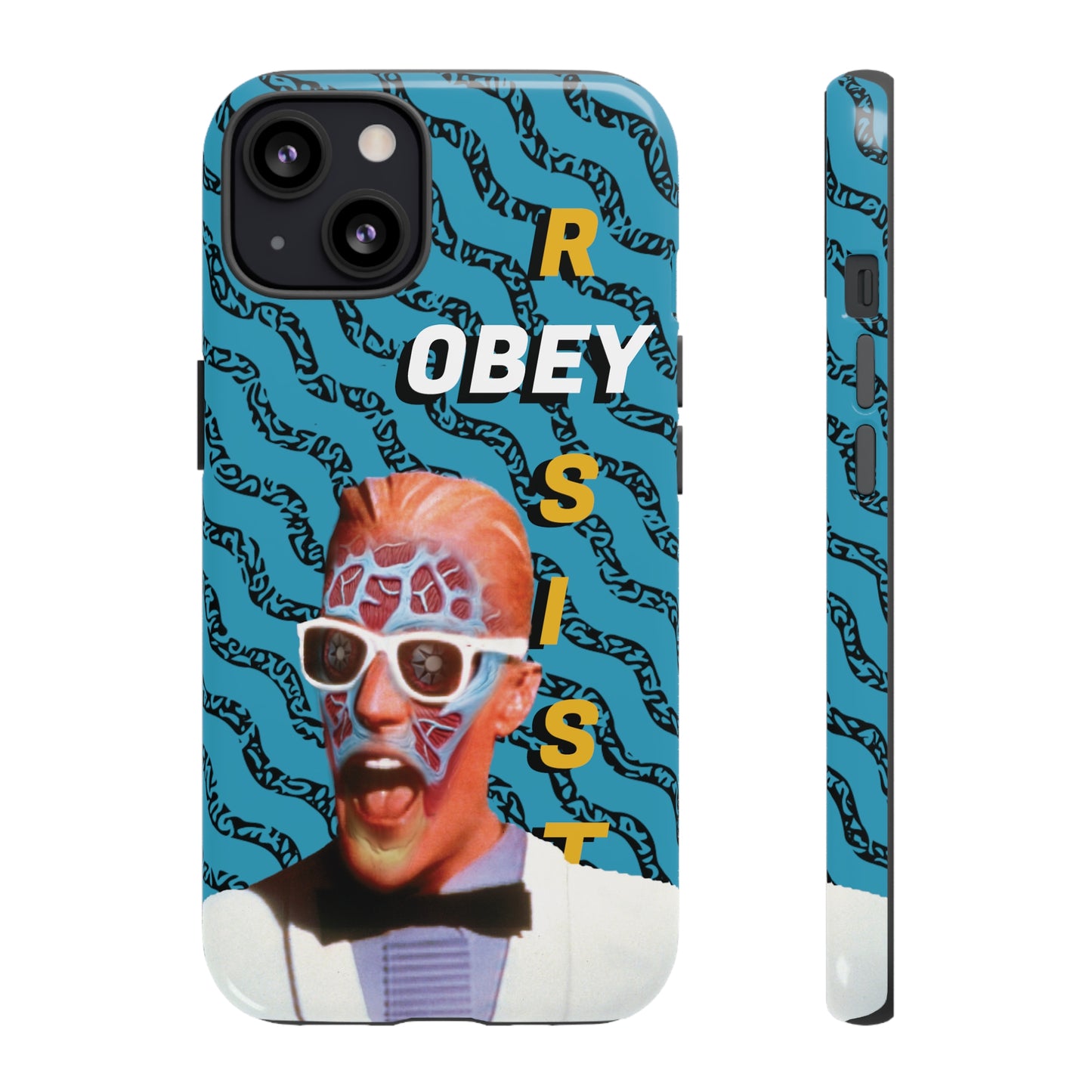 Max Meld Nostalgic 'OBEY or RESIST' AQUAMARINE - Phone Tough Cases