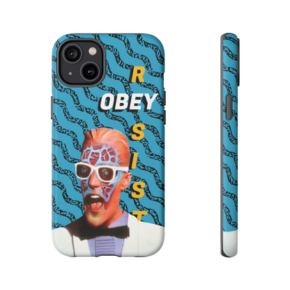 Max Meld Nostalgic 'OBEY or RESIST' AQUAMARINE - Phone Tough Cases