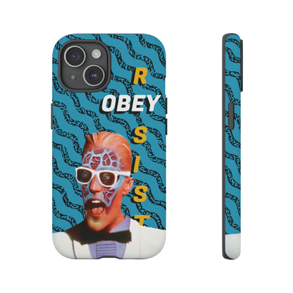 Max Meld Nostalgic 'OBEY or RESIST' AQUAMARINE - Phone Tough Cases