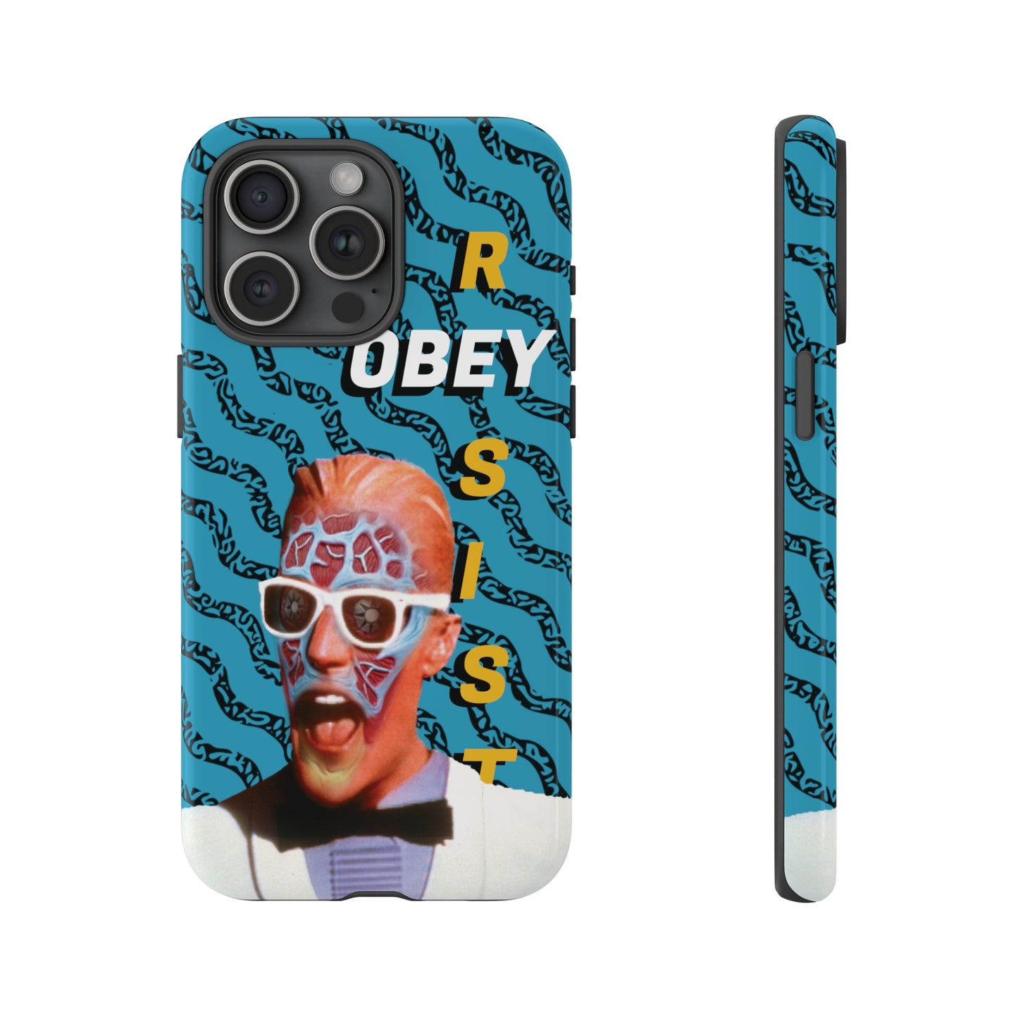 Max Meld Nostalgic 'OBEY or RESIST' AQUAMARINE - Phone Tough Cases