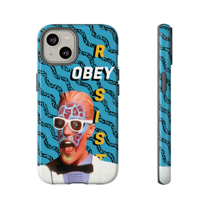 Max Meld Nostalgic 'OBEY or RESIST' AQUAMARINE - Phone Tough Cases