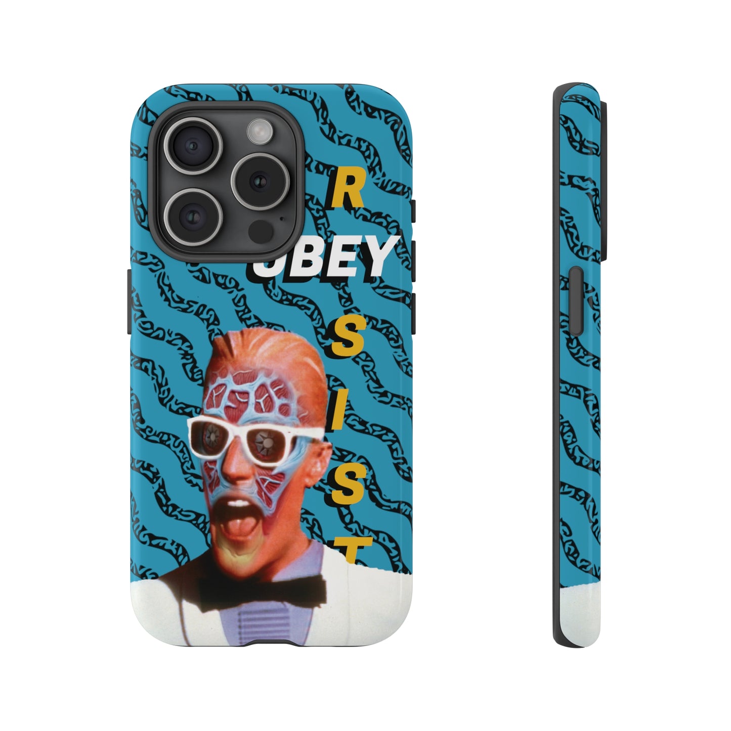 Max Meld Nostalgic 'OBEY or RESIST' AQUAMARINE - Phone Tough Cases