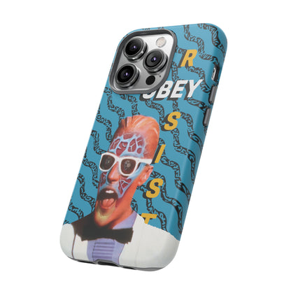 Max Meld Nostalgic 'OBEY or RESIST' AQUAMARINE - Phone Tough Cases