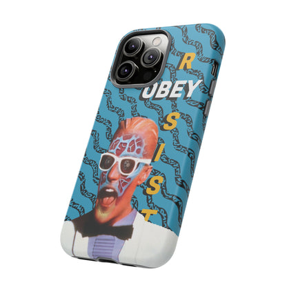 Max Meld Nostalgic 'OBEY or RESIST' AQUAMARINE - Phone Tough Cases