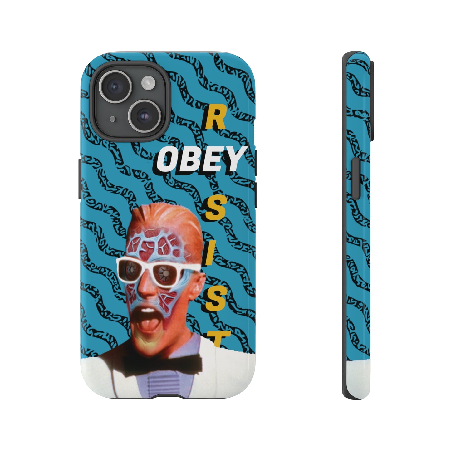 Max Meld Nostalgic 'OBEY or RESIST' AQUAMARINE - Phone Tough Cases