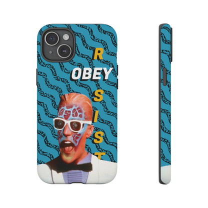 Max Meld Nostalgic 'OBEY or RESIST' AQUAMARINE - Phone Tough Cases
