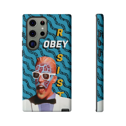 Max Meld Nostalgic 'OBEY or RESIST' AQUAMARINE - Phone Tough Cases