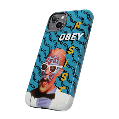 Max Meld Nostalgic 'OBEY or RESIST' AQUAMARINE - Phone Tough Cases