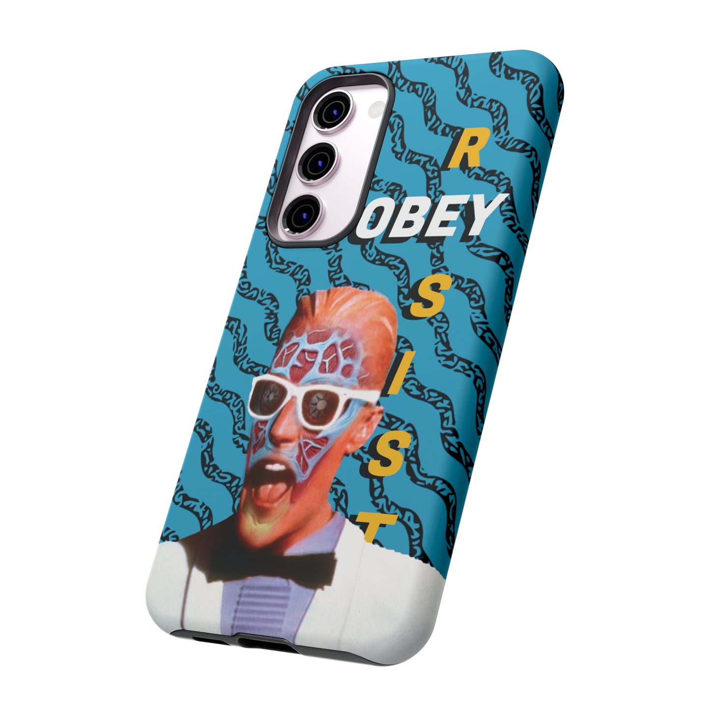 Max Meld Nostalgic 'OBEY or RESIST' AQUAMARINE - Phone Tough Cases