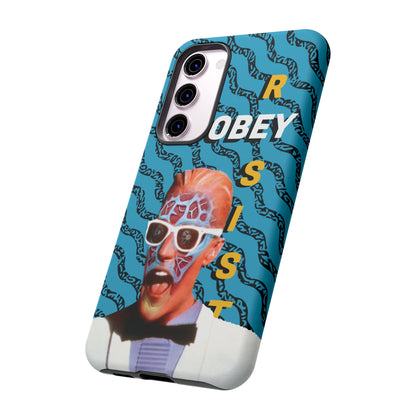 Max Meld Nostalgic 'OBEY or RESIST' AQUAMARINE - Phone Tough Cases