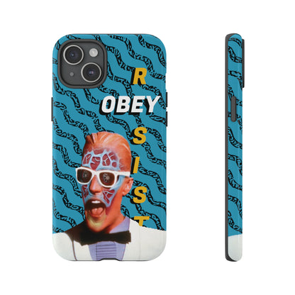 Max Meld Nostalgic 'OBEY or RESIST' AQUAMARINE - Phone Tough Cases
