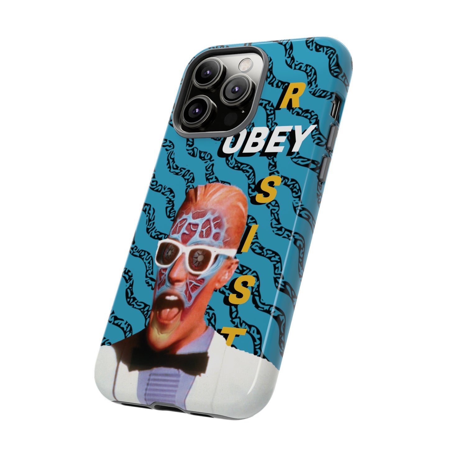 Max Meld Nostalgic 'OBEY or RESIST' AQUAMARINE - Phone Tough Cases