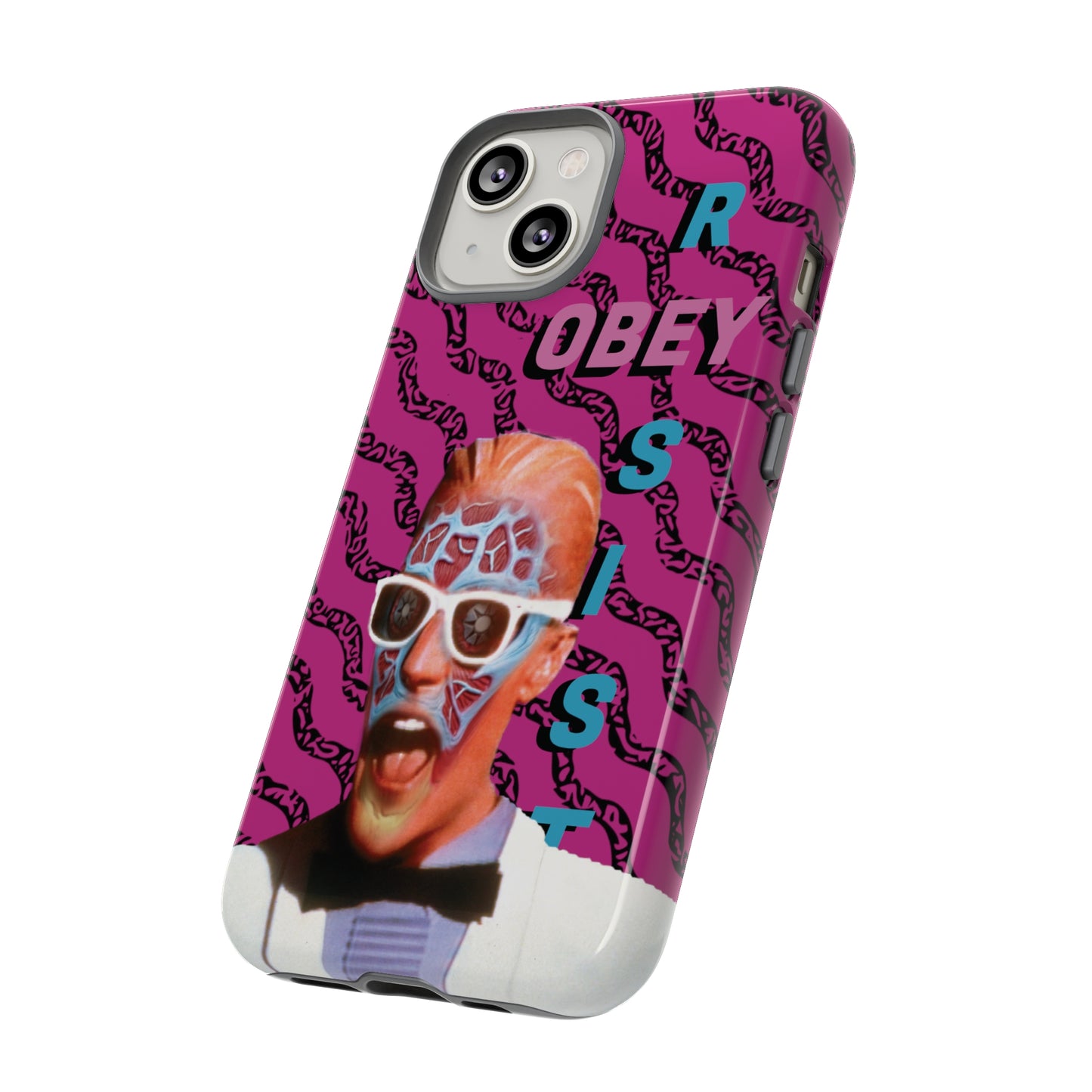 Max Meld Nostalgic 'OBEY or RESIST' HOT PINK - Phone Tough Cases