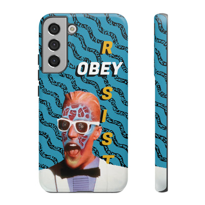 Max Meld Nostalgic 'OBEY or RESIST' AQUAMARINE - Phone Tough Cases