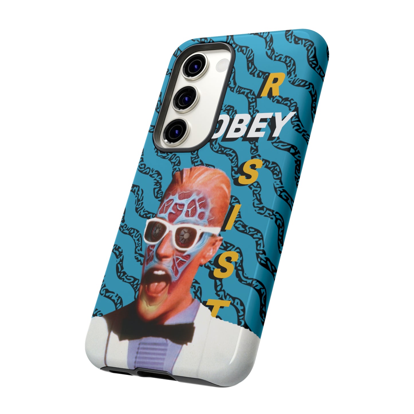 Max Meld Nostalgic 'OBEY or RESIST' AQUAMARINE - Phone Tough Cases