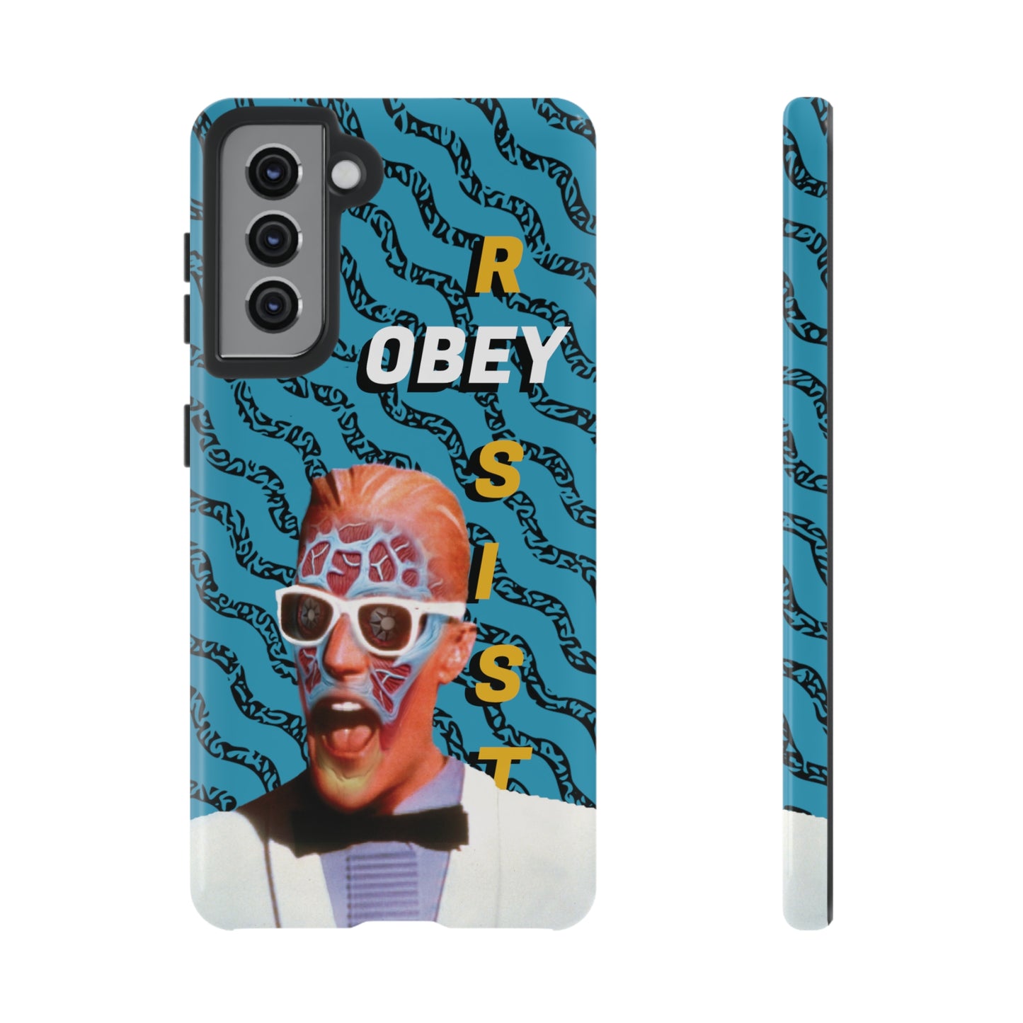 Max Meld Nostalgic 'OBEY or RESIST' AQUAMARINE - Phone Tough Cases