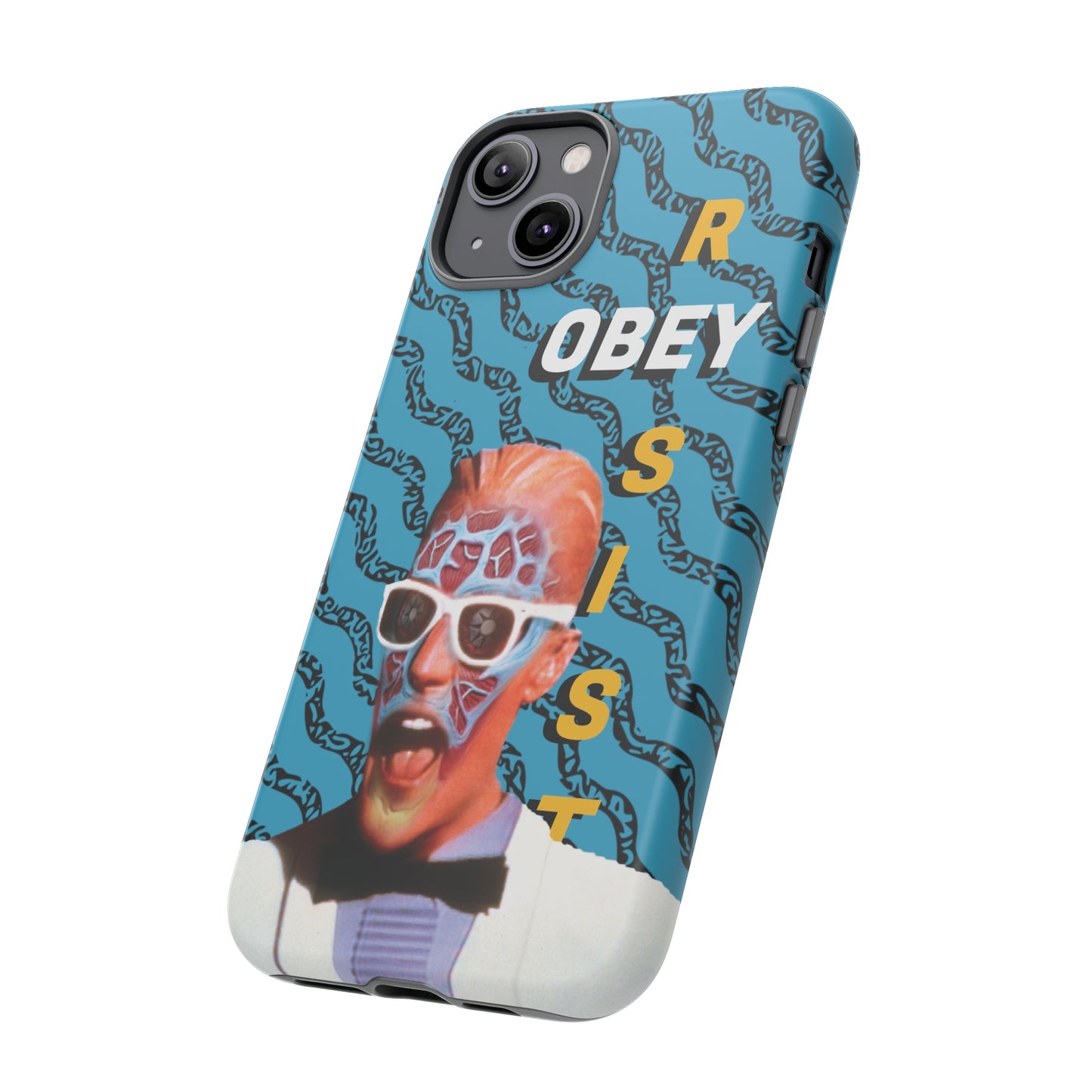 Max Meld Nostalgic 'OBEY or RESIST' AQUAMARINE - Phone Tough Cases