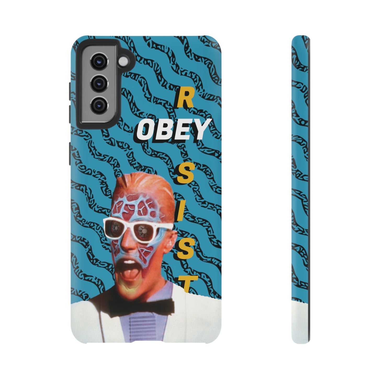 Max Meld Nostalgic 'OBEY or RESIST' AQUAMARINE - Phone Tough Cases