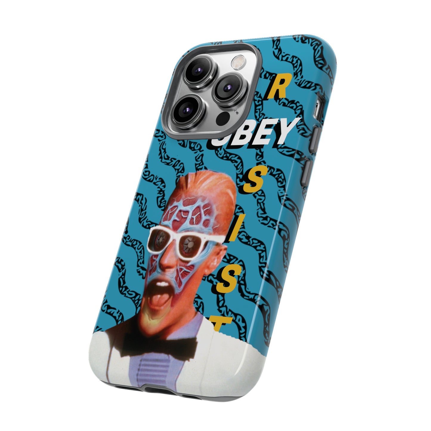 Max Meld Nostalgic 'OBEY or RESIST' AQUAMARINE - Phone Tough Cases