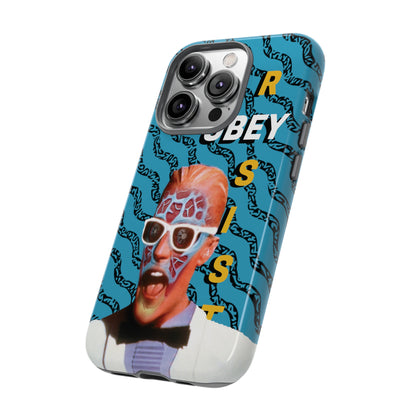Max Meld Nostalgic 'OBEY or RESIST' AQUAMARINE - Phone Tough Cases