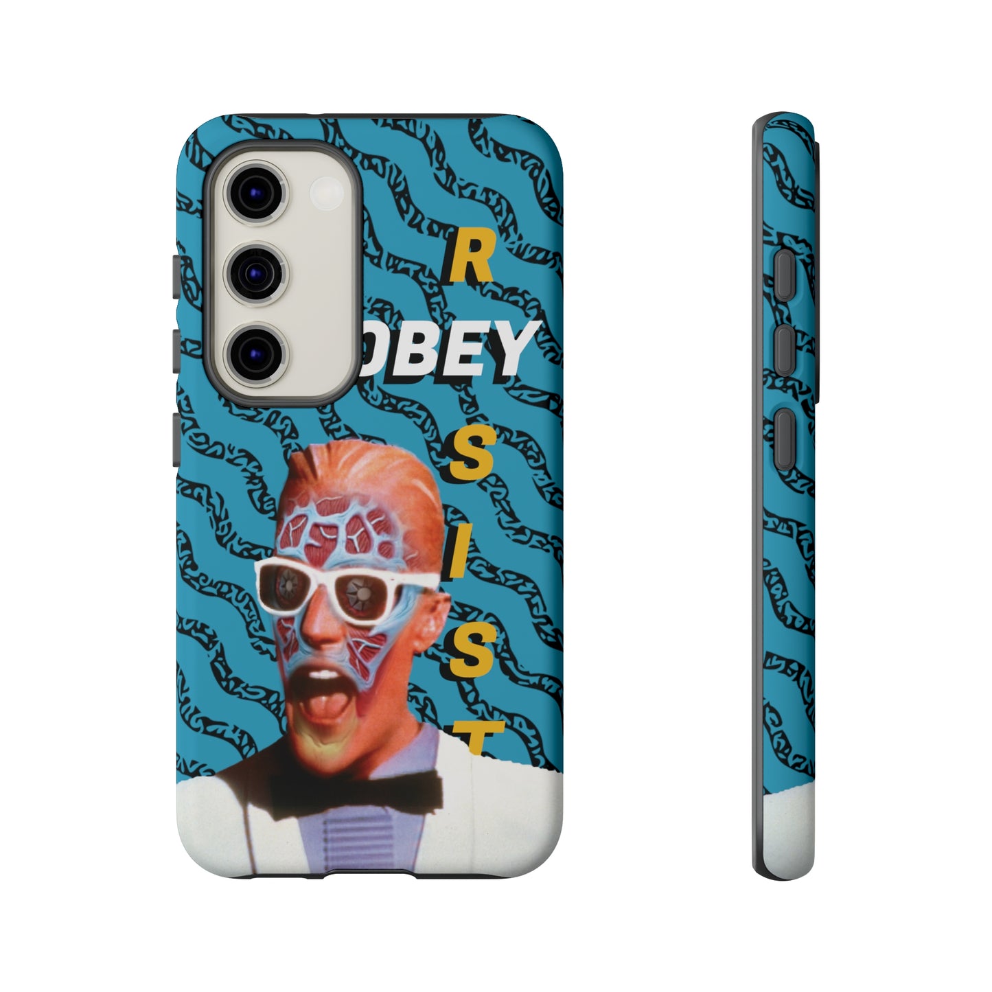 Max Meld Nostalgic 'OBEY or RESIST' AQUAMARINE - Phone Tough Cases