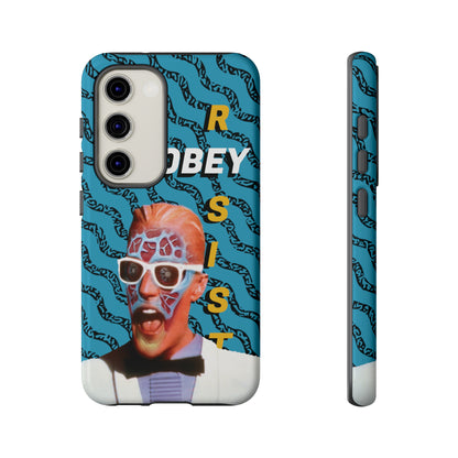 Max Meld Nostalgic 'OBEY or RESIST' AQUAMARINE - Phone Tough Cases