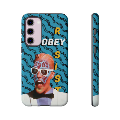 Max Meld Nostalgic 'OBEY or RESIST' AQUAMARINE - Phone Tough Cases
