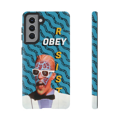 Max Meld Nostalgic 'OBEY or RESIST' AQUAMARINE - Phone Tough Cases