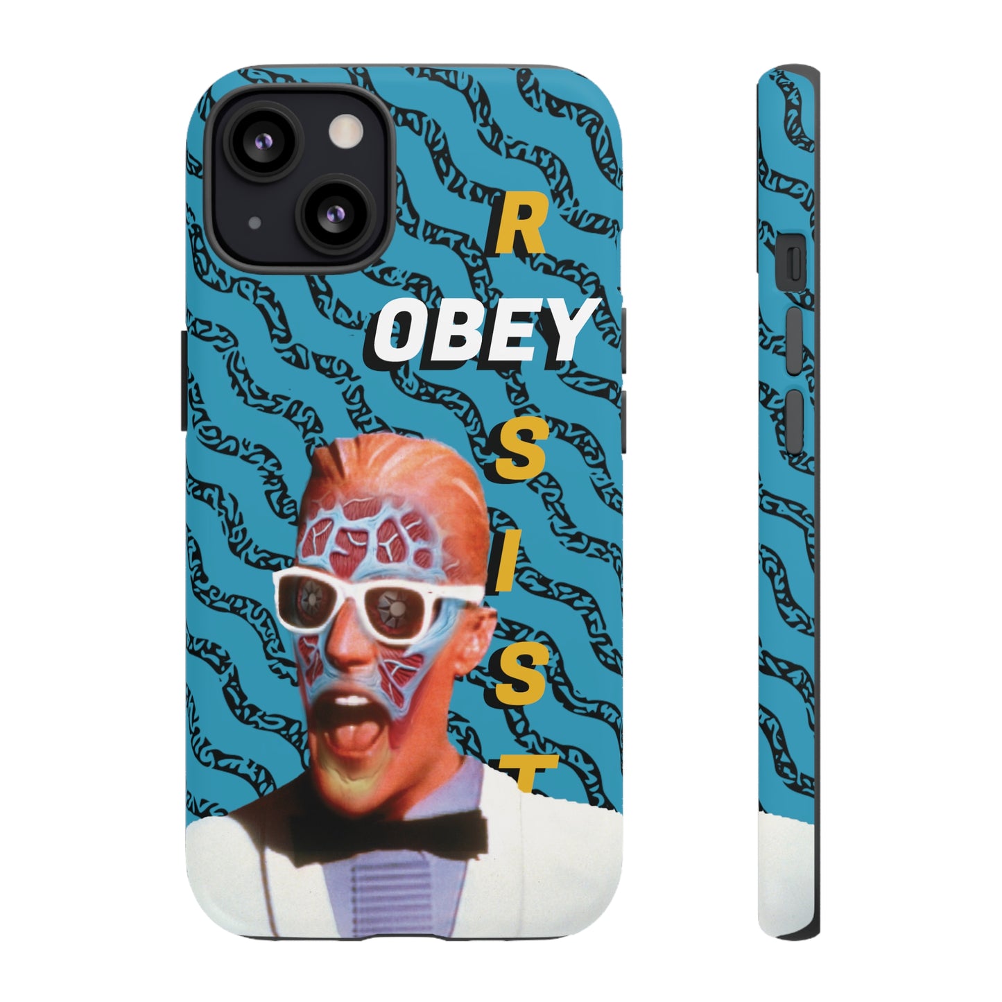 Max Meld Nostalgic 'OBEY or RESIST' AQUAMARINE - Phone Tough Cases