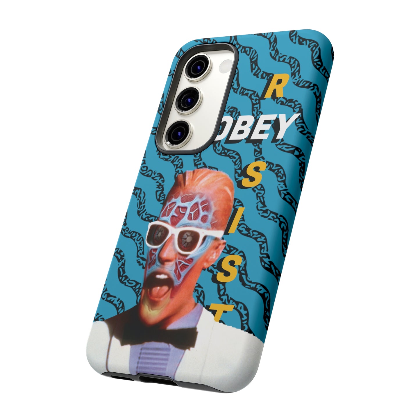 Max Meld Nostalgic 'OBEY or RESIST' AQUAMARINE - Phone Tough Cases
